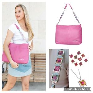 Vienna Authentic Leather Locket Strap Purse / Hobo Bag